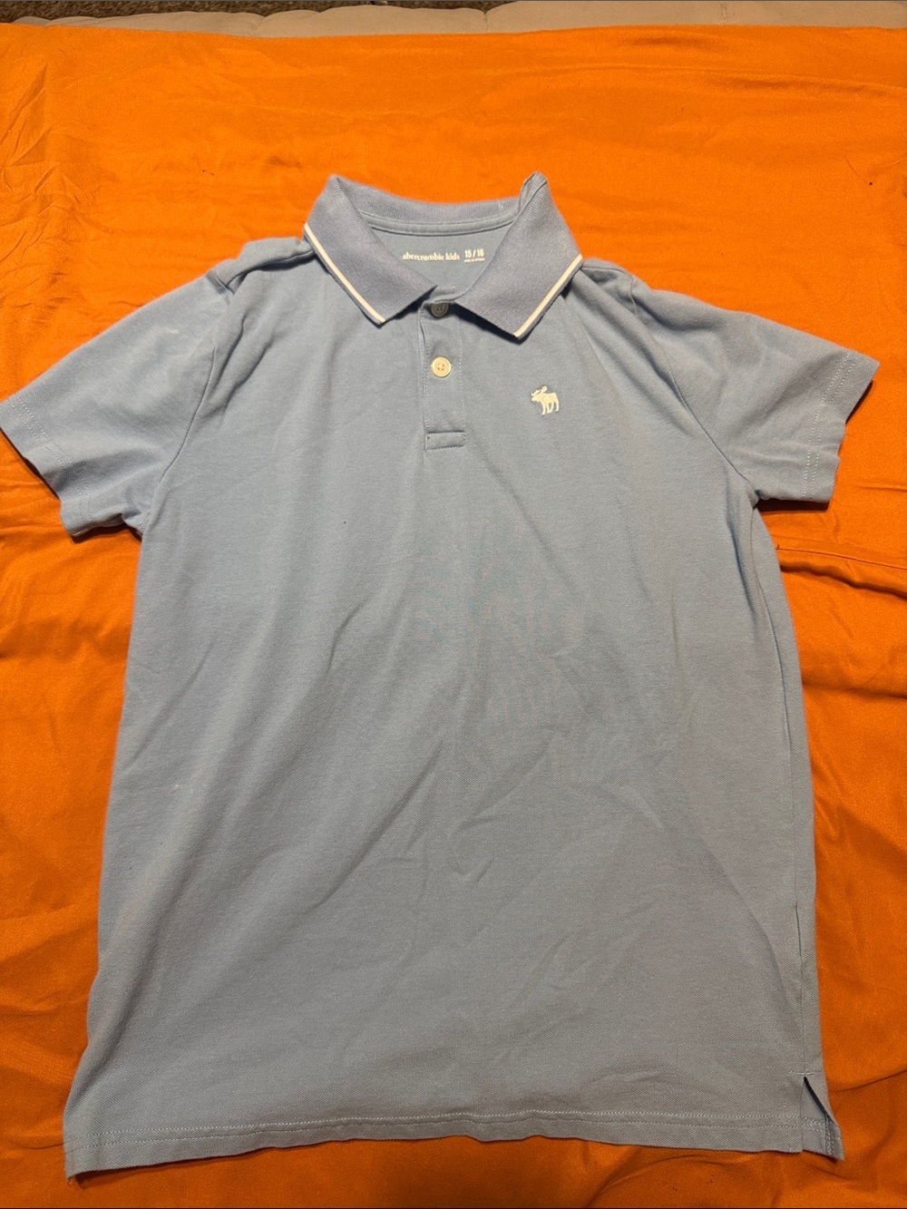 Abercrombie & Fitch Light Blue Polo with White Trim